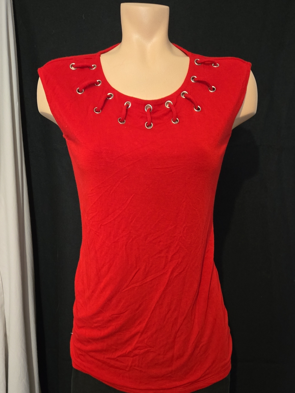 INC grommet neckline tank top